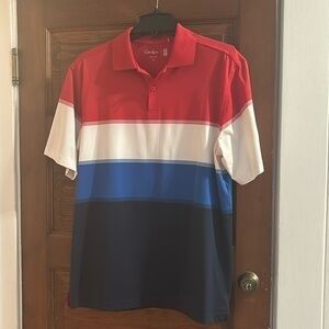 Walter Hagen Striped Golf Polo Shirt